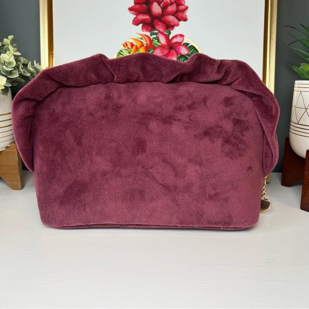 Juicy Couture Plum Cosmetic Bag With Rhinestone Logo